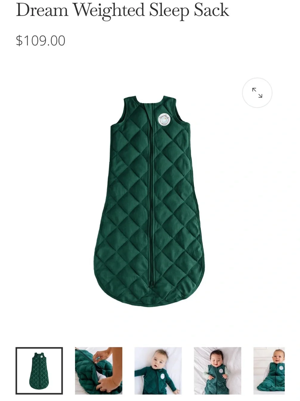 Quilted Teal Zippered Baby Sleep Sacks (Pair)